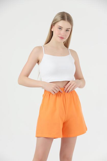 Women's Linen Pocket Short Shorts