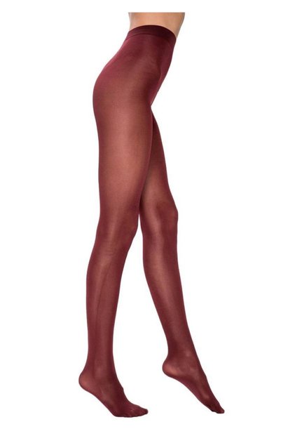 Women's Burgundy Medium Thick Matte Pantyhose