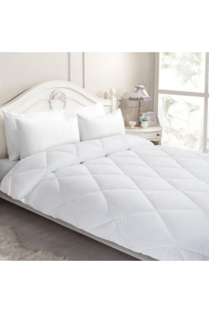 Antialerjik Çift Kişilik Beyaz Microfiber Silikon Yorgan 195x215 Cm