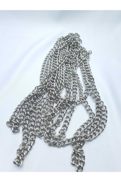 Silver Colored 9 Mm Metal Bag Hanger Chain (1 Package 1 Mt.)