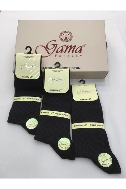 3 Pieces Bamboo 100% Natural Nylon-Free Jacquard Patterned Thin Summer Men's Socks
