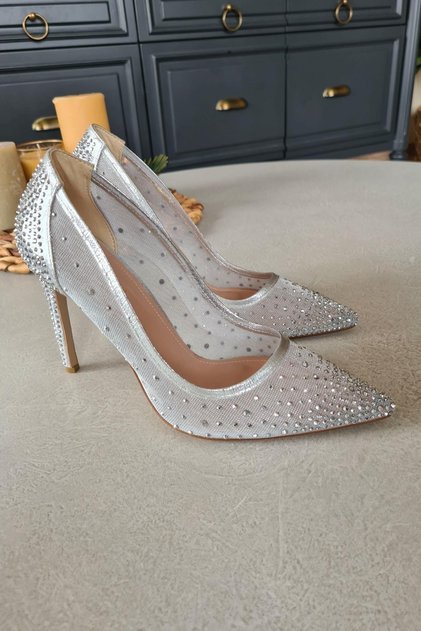Kadın Abiye 10cm Taşlı Ayakkabı 036 4168