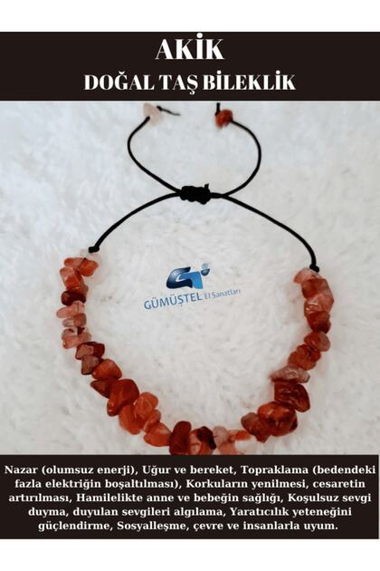 Certified Natural Broken Stone Agate Stone Bracelet with Elevator Lock System