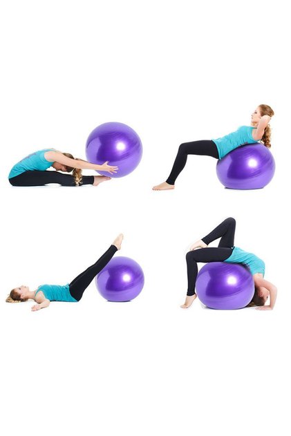 Mor Pilates Topu 65 cm Deluxe Yoga Plates Egzersiz Topu Ball Şişirme Pompası Seti