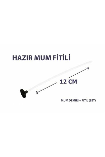 Kimyacınız Mum Fitili Hazır Kopçalı 25 Adetli Paket 12 cm - 1