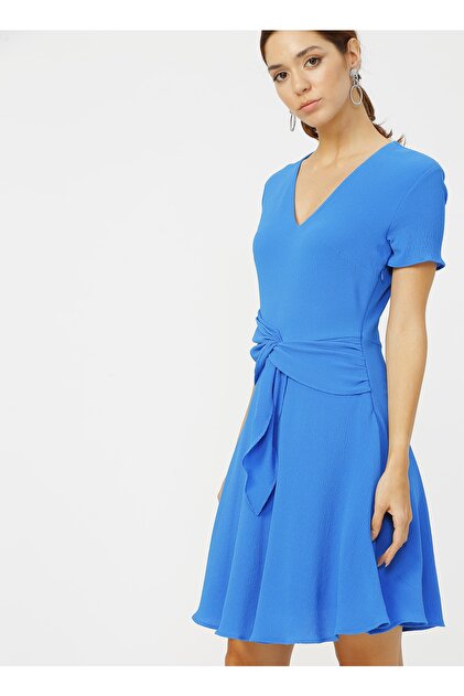 RANDOM Kadın Mavi Melanj Elbise - 4