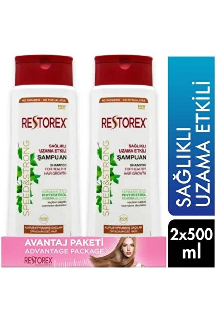 Restorex Şampuan 500 ml + 500 ml Kuru Ve Yıpranmış Saçlar Için
