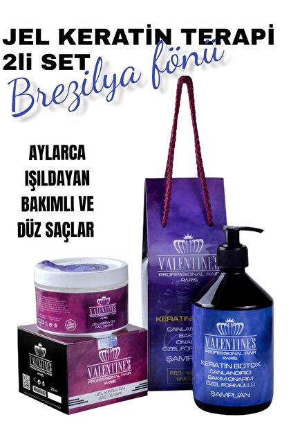 VALENTINES PROFESSIONAL Brezilya Fönü / Yoğun Bakım Jel Keratin