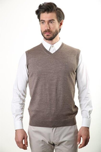 Sweater V Yaka Erkek Triko Süveter 2361-1 - 1