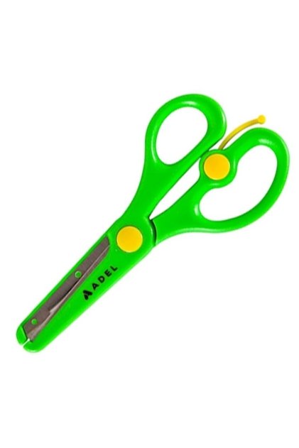 Spring Protected Children's Scissors Green