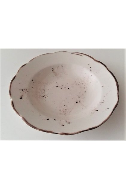 23 cm Porcelain Dinner Plate with Curved Edge (1 Piece)
