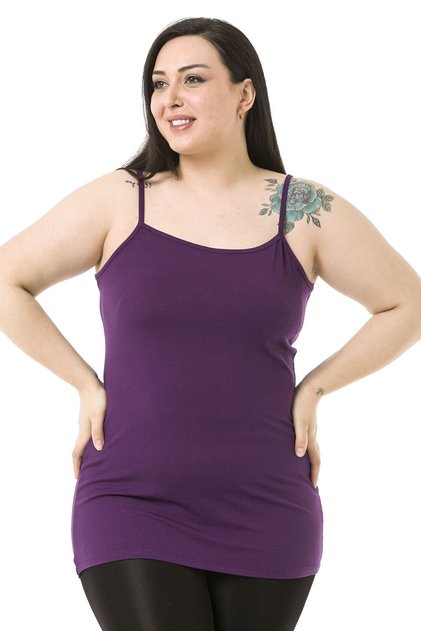 Large Size Viscose Plum Body with Rope Strap