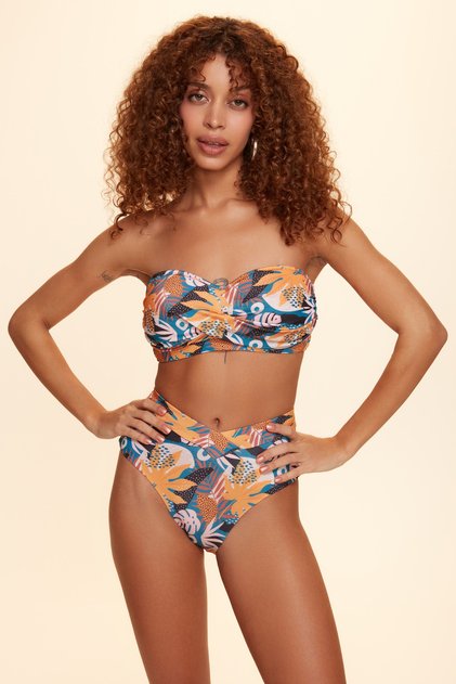 Ella High Waist V-Cut Bikini Single Bottom Night Patterned229206