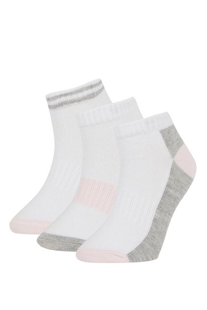 Girl's Cotton 3-Piece Short Socks