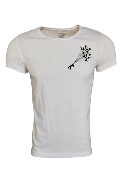 Unisex Printed White T-shirt