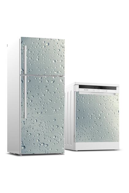 Refrigerator And Dishwasher Set Sticker 0195