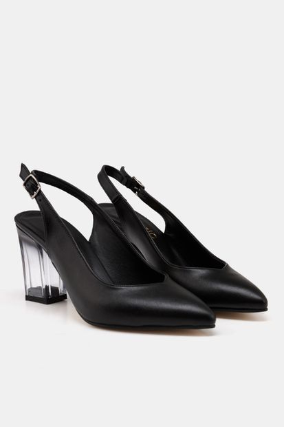 Hotiç Sıyah Kadın  Klasik Topuklu Ayakkabı 01AYH172990A100 - 4
