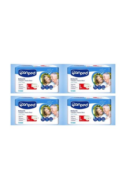 Polyethylene Patient Diapers with Waistband Large Size (l) 4 Packs of 30