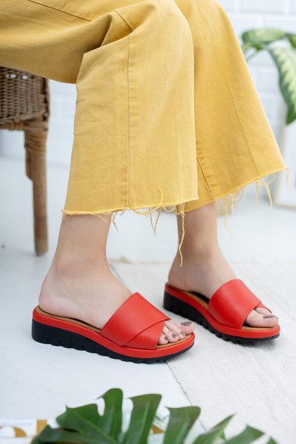 Women's Red Danna Comfort Slippers