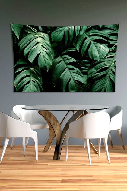 Leaf Themed Wall Cloth Carpet 140 X 100 Cm