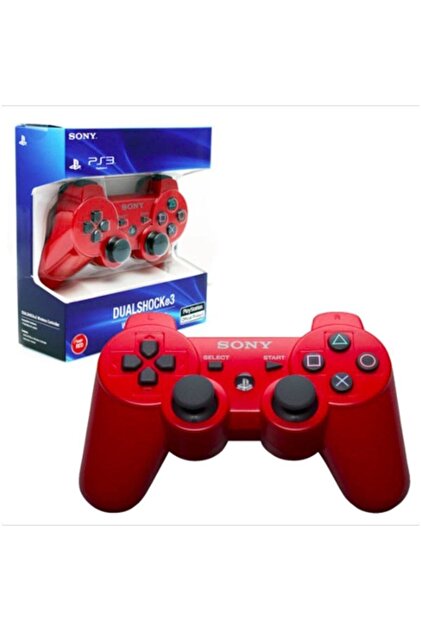 Sony Ps3 Joystick Ps3 Kol Kırmızı Şarj Kablosu Ile Birlikte