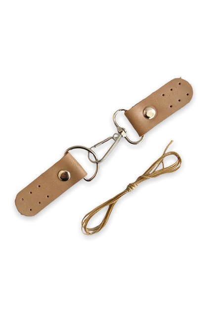 Genuine Leather Hook Bag Lock, Hooked Beetle (15 Cm) Bone