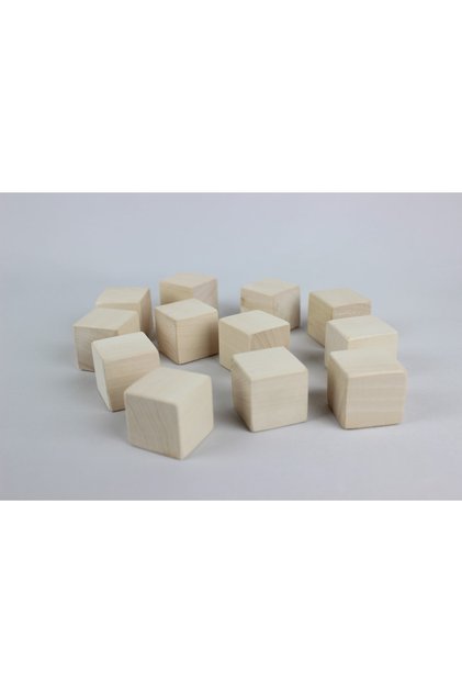 12 Pieces Natural Small Cube (3.2 Cm)