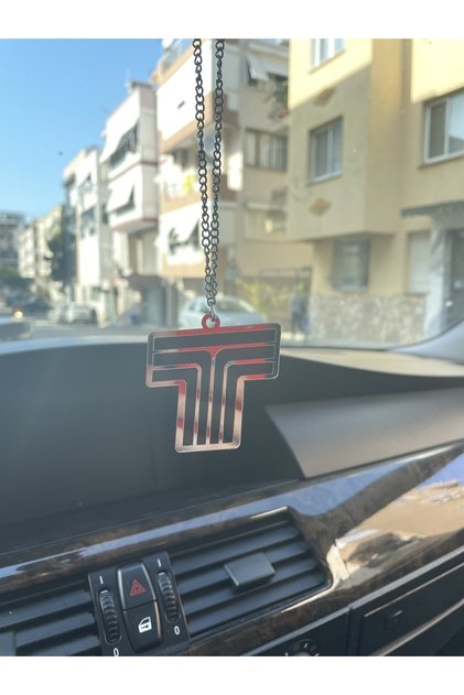 Tofaş T Logo Aynalı Pleksi Ayna Süsü Dikiz Aynası Süsü Lazer Kesim