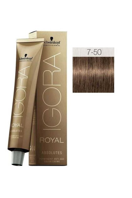 Igora Royal 7-50 Kumral Doğal Altın Boya Tüp Saç Boyası 60ml