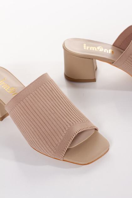 Angel Mink Knitwear 5 cm Heel Slippers