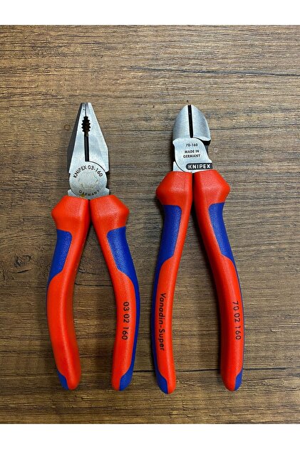 Knipex 180 Mm Pense Ve Yan Keski 200 Mm Kargaburun Seti Made In