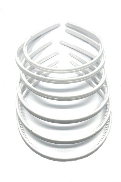 Plastic Hair Crown 8 mm White Color 12 Pieces – Party Crown, Henna, Ornament