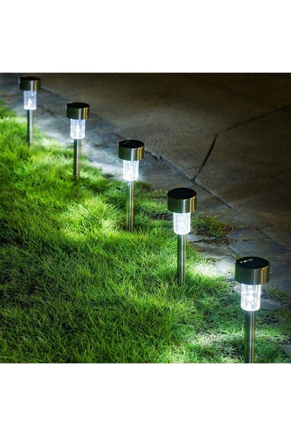 Kablosuz Solar Güneş Enerjili Bahçe Lambası Saplı Dış Mekan Led Aydınlatma 5 Adet