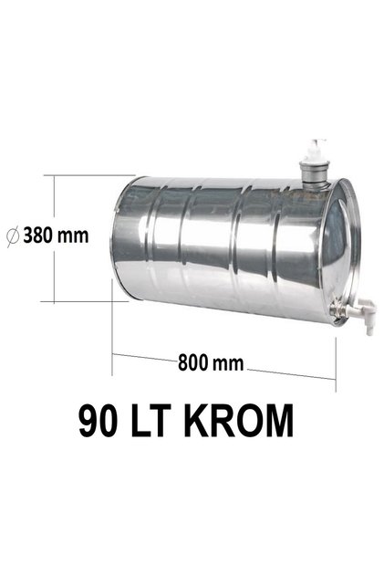 60lt Krom Su Tankı Deposu Dorse-karavan-römork Ayaksızdır