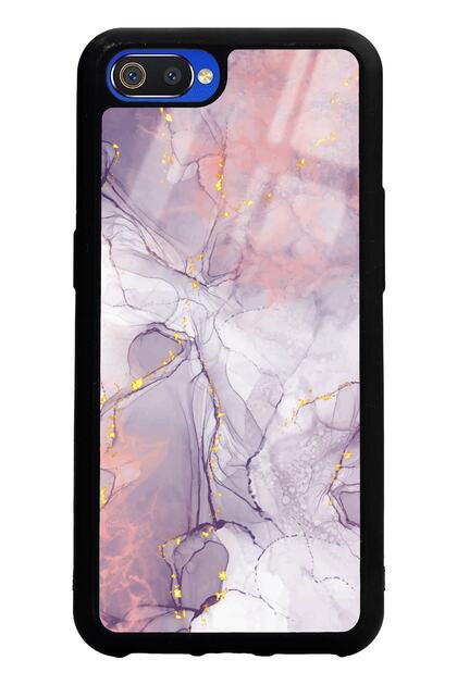 Oppo Realme C2 Fuchsia Marble Design Glossy Phone Case