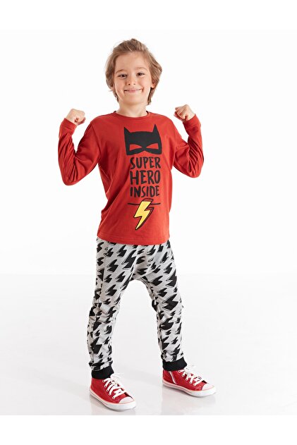 Denokids Super Hero Erkek Çocuk Pantolon Takım - 1