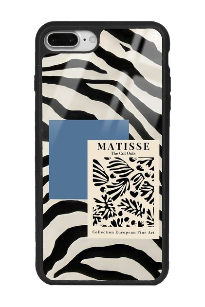 iPhone 7 Plus - 8 Plus Zebra Matısse Design Glossy Phone Case