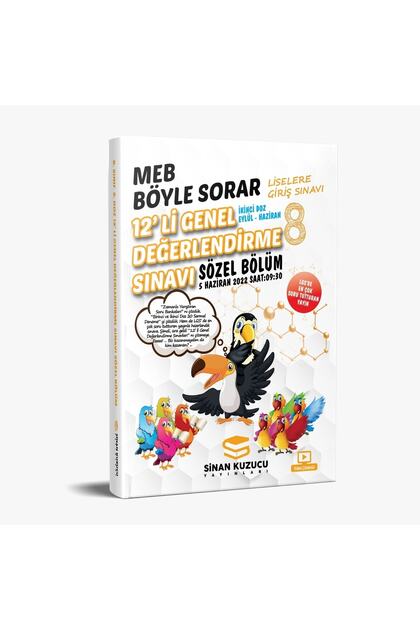 SİNAN KUZUCU YAYINLARI 2. Doz 12'li Genel Değerlendirme Sınav Seti