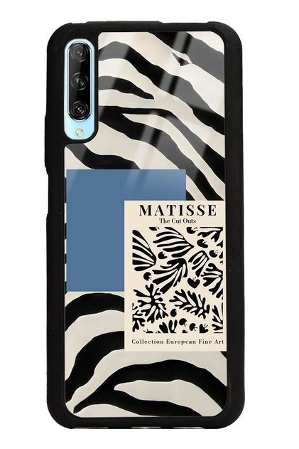 Huawei P Smart Pro Zebra Matısse Tasarımlı Glossy Telefon Kılıfı