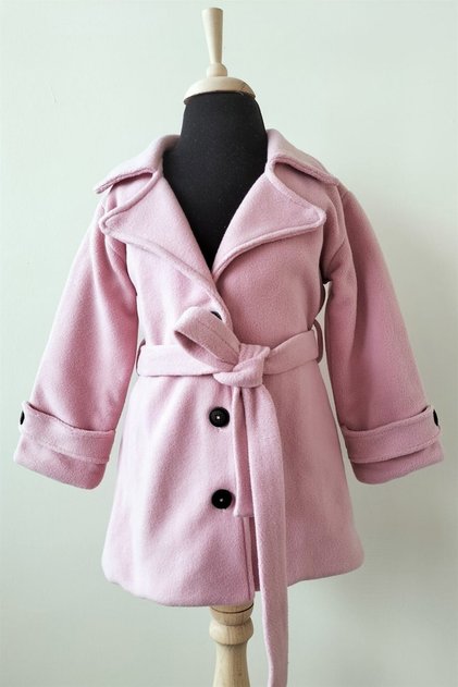 1-14 Years Old Girl's Seasonal Muslin Lined Trench Coat