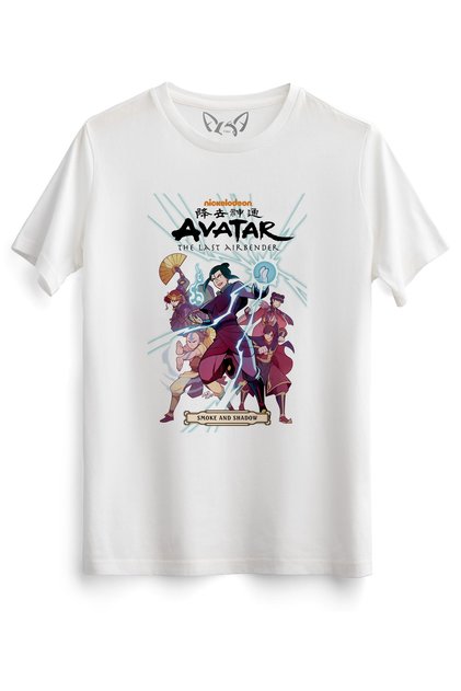 Avatar The Last Airbender Anime Printed White T-shirt