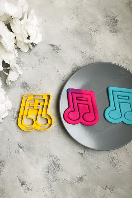 Yellow Note Dough Shaper / Cookie Mold