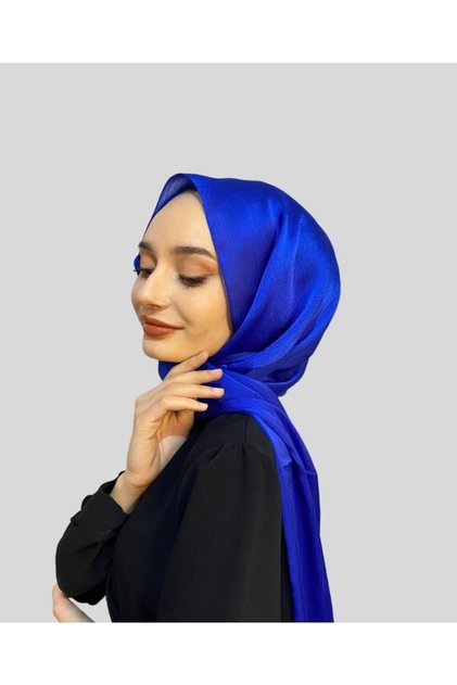 Ipekyolu Eşarp Şehr-i Saks Mavisi Şal Idol Janjan Şal