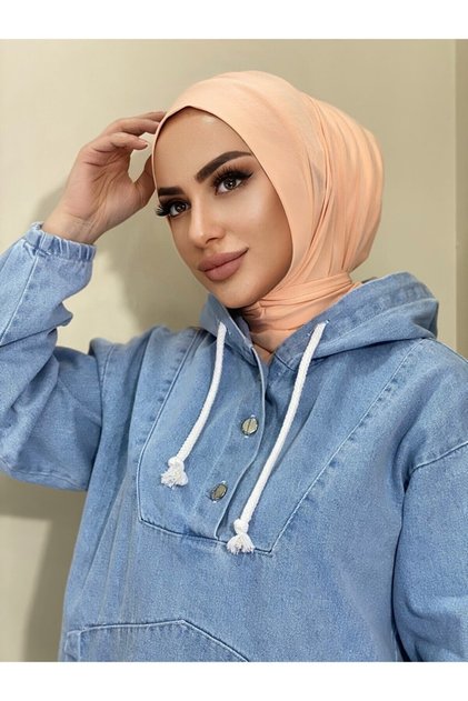 Women's Hijab Snap Neck Collar Hijab Bonnet Model Scarf Shawl