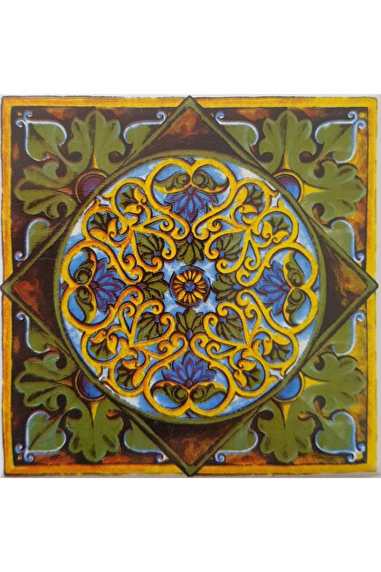 KÜTAHYA ÇİNİ SANAYİ 10x10 Cm Çini Desenli Çini Seramik Karo