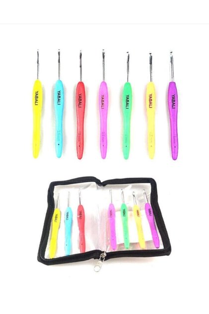 Elastic Handle 7 Wool Crochet Kit with Bag