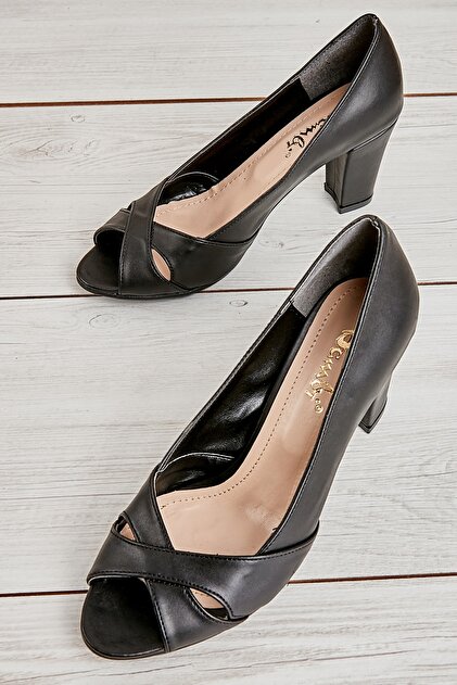 Bambi Siyah Kadın Klasik Topuklu Ayakkabı L0708211009 - 1