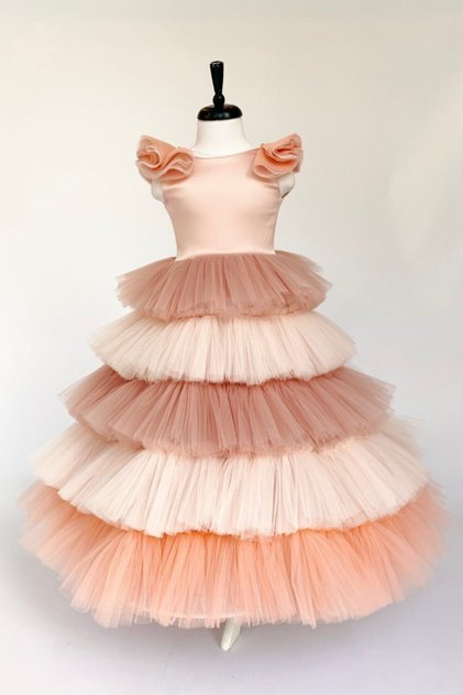 Girl's Powder Pink Tonsirtone Tutu Dress