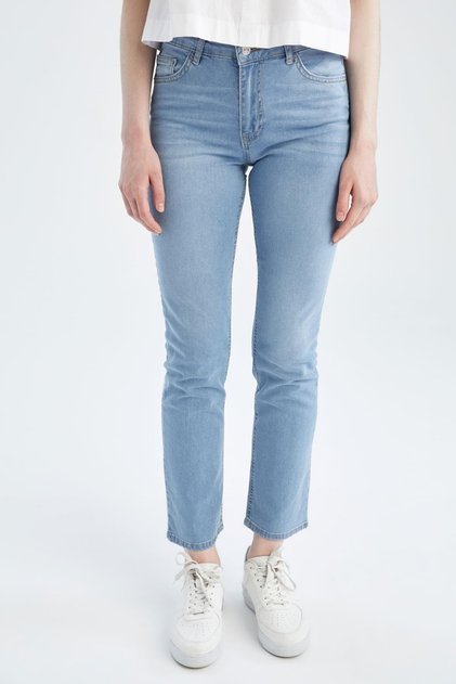 Carmela Straight Fit Normal Waist Tube Leg Jean 100% Cotton Pants X3827az22sm