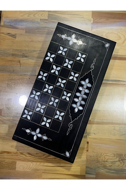 Filigree Handmade Mother of Pearl Embroidered Backgammon Large Size 03